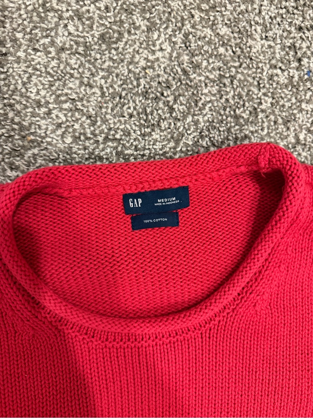 GAP Red Cotton Crewneck Sweater